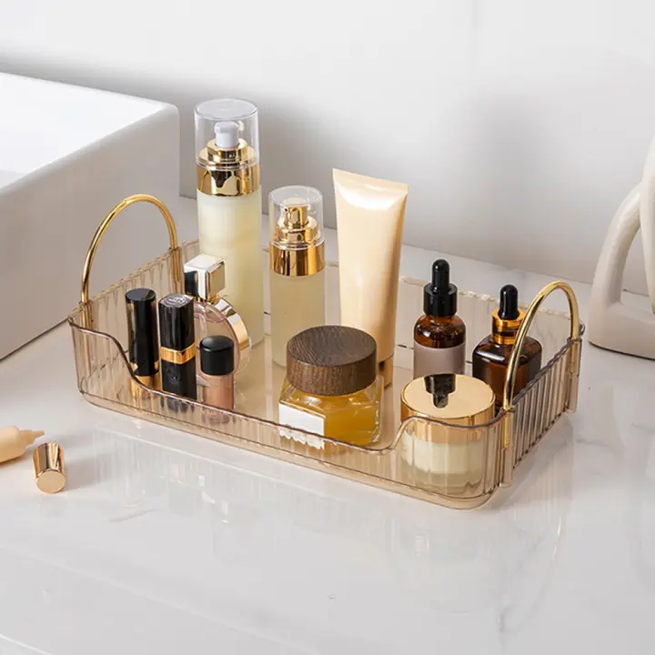 Elegante caja de almacenamiento de maquillaje para baño, inodoro y tocador. - 1