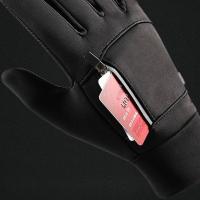 Guantes de motorista para hombre, polares de peluche resistentes a la abrasión, impermeables, para senderismo, 1 par - details 2