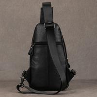 Bolso de pecho de cuero de vaca suave para hombres, paquete de pecho de cuero genuino, bandolera pequeña, bolso antirrobo, café - details 44