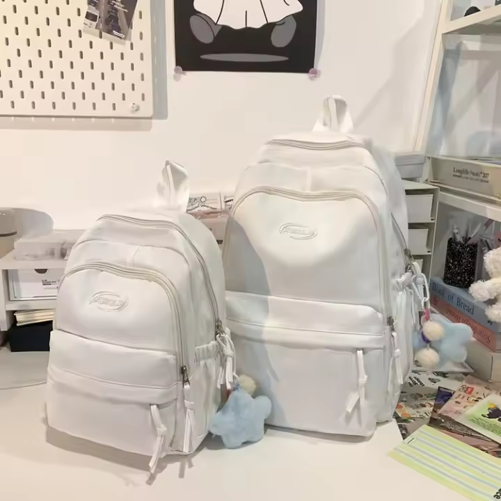 campus, chica, mochila, estudiante, nicho, bolsa de viaje - 1