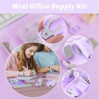 Pequeña grapadora compacta para estudiantes, bonitos suministros de oficina, juego de grapadora en miniatura, kits de grapadora portátiles para suministros de oficina - details 5