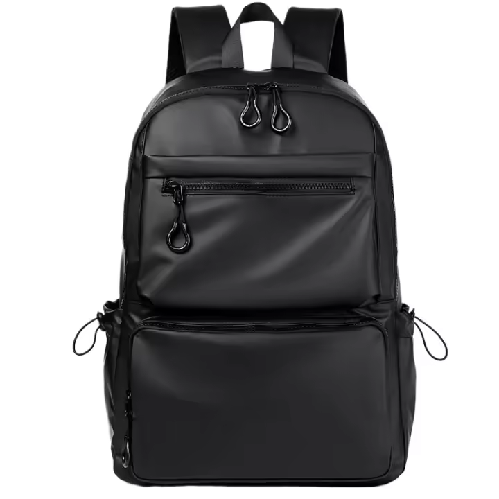 Mochila de 14 pulgadas para hombre Mochila de viaje de gran capacidad Color sólido - 1