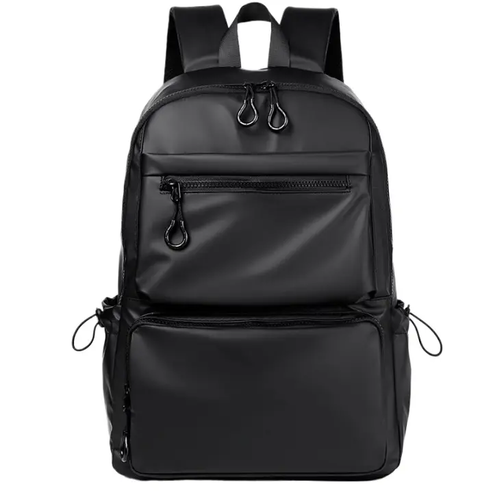 Mochila de 14 pulgadas para hombre Mochila de viaje de gran capacidad Color sólido - 1