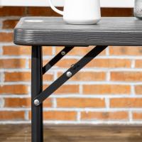 Mesa de Jardín Rectangular Plegable Mesa de Comedor Exterior para 4 Personas con Altura Ajustable y Marco de Acero para Patio Terraza Balcón 118x60x56-74 cm Gris Oscuro - details 8