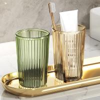 Vasos de baño de cristal acrílico de lujo ligeros, taza de agua Simple para parejas, taza de cepillado de dientes, nuevo - details 2