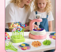Juguetes para niñas DIY, ramo de tela hecho a mano para niños, conjunto artesanal, máquina de grabado en relieve, juguetes educativos interactivos para niños - details 10