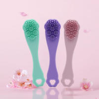 Cepillo de nariz de silicona cepillo de lavado manual de dedos m cepillo de limpieza facial de pelo suave cepillo de limpieza facial cepillo de tapa de dedos de ala suave cepillo de silicona para eliminar los puntos negros - details 0