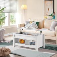 Mesa de Café de Madera Elevable Diseño Moderno para Sala Tamaño 104,5 x 49,5 x (49-61,5) cm Gris - details 26