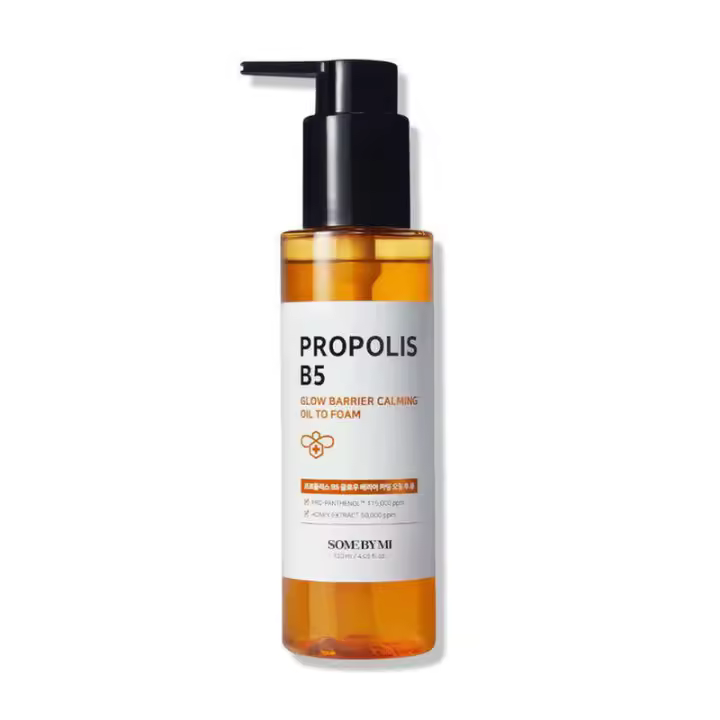 SOME BY MI Propolis B5 Barrier Calming To 4.05Oz, 120ml Aceite y espuma de limpieza diaria hechos de pantenol, todo en uno, lavado facial - 1