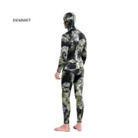 Traje de neopreno de camuflaje de 3mm con capucha de fisión de manga larga 2 piezas de neopreno sumergible para hombres traje de buceo impermeable que mantiene el calor - details 2