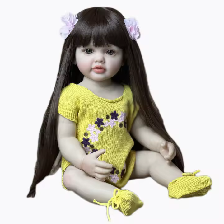 BZDOLL-Muñeca realista de bebé recién nacido, juguete de baño de 55cm con cuerpo de silicona completo, 22 pulgadas, regalo de Navidad para niña - 1