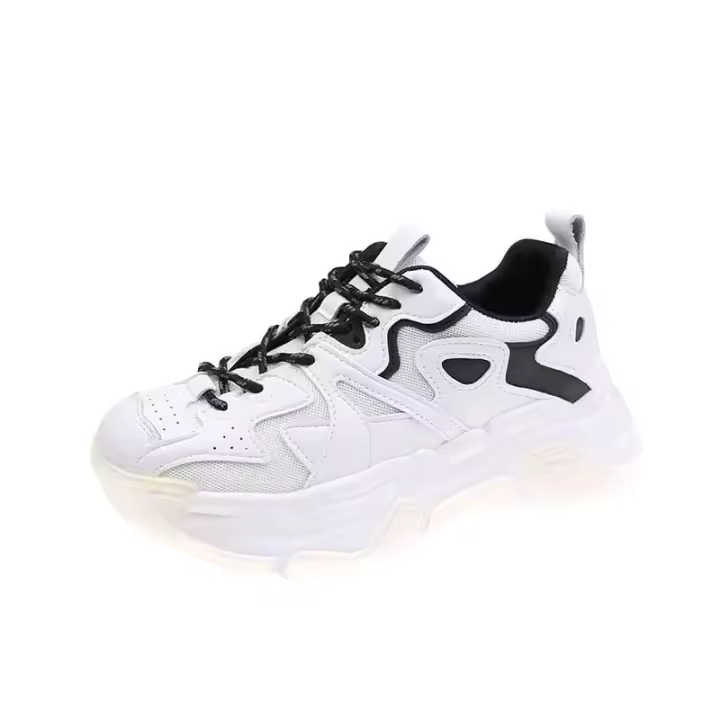 Nueva marca de cuero genuino blanco para correr para mujer Marcas De Zapatillas Coreanas zapatos deportivos de moda - 1