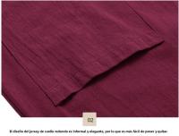 Y verano temperamento europeo americano ropa de mujer Collage manga corta cuello en V vestido de una línea - details 1