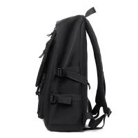 Mochila de lona Unisex para estudiantes, bolso de escuela secundaria, hombro, ordenador portátil, negro, impreso - details 4