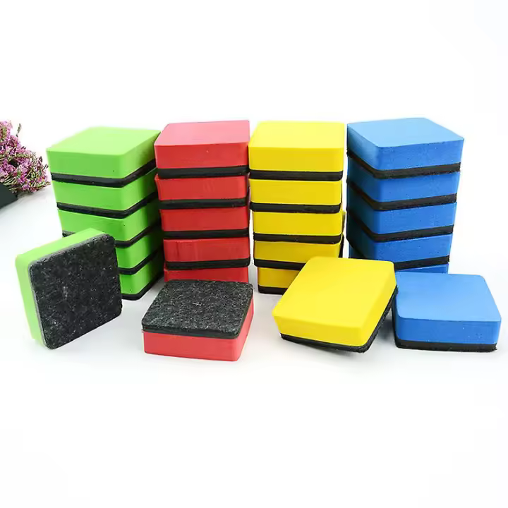 Borrador Magnético de Secado Rápido Paquete de 12 Colores Almohadilla de Fieltro Grueso - 1