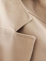 Gabardina recortada de manga larga para mujer, chaqueta de diseño recortado, abrigos sueltos informales de calle, Top elegante - details 3