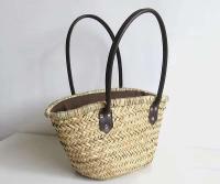 Artículos populares, bolsos de viaje de verano hechos a mano con hierba personalizada para mujer, bolso de vacaciones en la playa, bolso de mano con asa de Pu - details 8