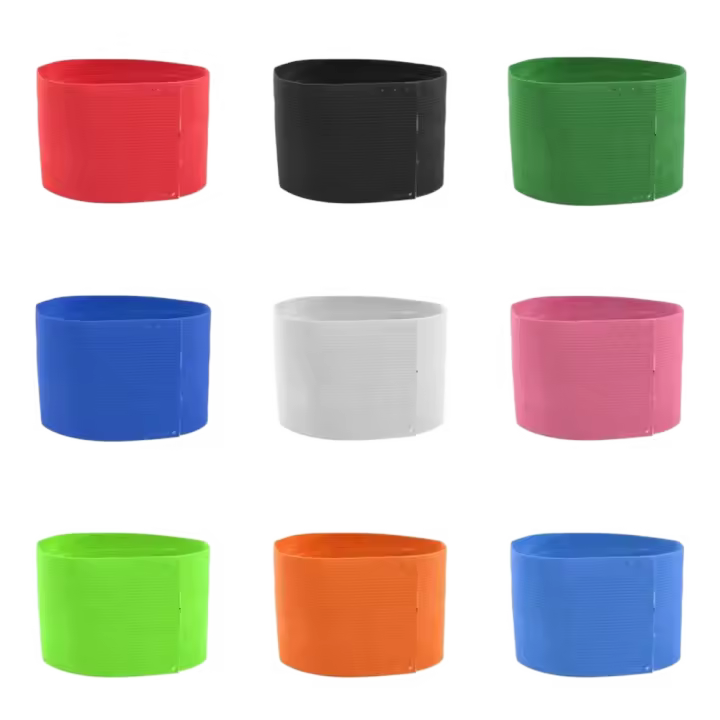 Brazalete de capitán de fútbol ajustable, brazaletes de fútbol de visibilidad antideslizante, brazalete deportivo profesional antidesplazamiento - 1