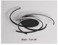 Lámpara de Techo Moderna TOMAXIN 75CM con 3 Cambios de Color y Dimitable para Sala de Comedor Dormitorio Iluminación del Hogar Material de Cuerpo de Aluminio Tipo de Vela LED Control Remoto - details 9