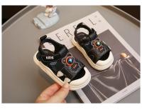 Sandalias con tapa para los dedos de los pies para niños, zapatos de suela suave de astronauta de dibujos animados, zapatos para caminar para bebés, zapatos de playa casuales de gancho y bucle para vacaciones de verano - details 4