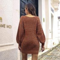Mujer de ganchillo con un solo hombro, minivestido de punto para fiesta, moda coreana, 2025 - details 16