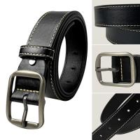 Cinturón de cuero con hebilla de Pin para hombre, correa de cintura delgada, cinturones de vestir para pantalones, decoración de cintura versátil, diseño de lujo, marca - details 0