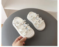 Las niñas sandalias de los niños arco hueco princesa zapatos verano 2025 nuevo versátil medio y grande de los niños ligero playa. - details 11