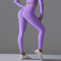 Pantalones de mujer, leggings, glúteos melocotón, pantalones de yoga desnudos de cintura alta - details 23