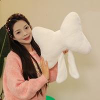 Creative Plush Bow Pillow Cute Solid Color Bow Throw Pillows Stuffed Waist Support Bowknot Waist Pillows for Car Interior - details 10