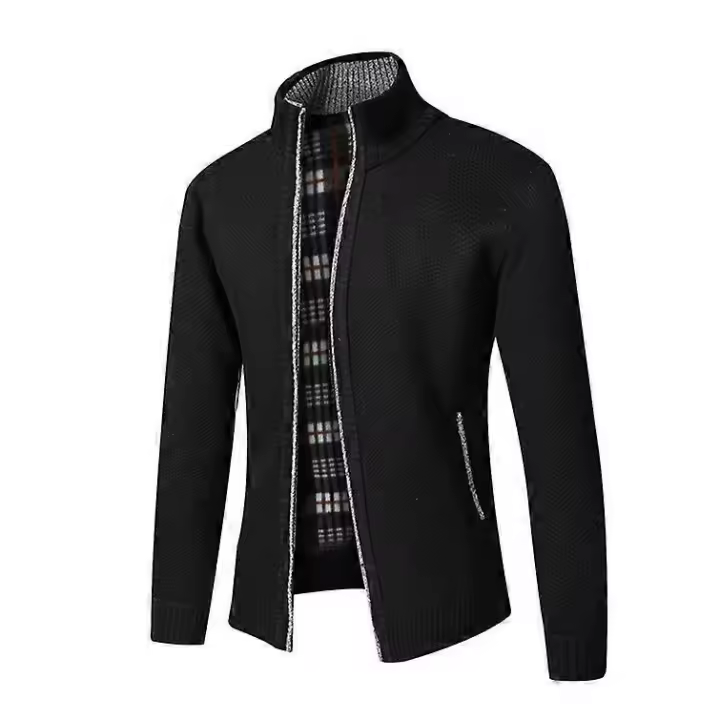 Otoño Invierno Cárdigan cálido para hombre Slim Fit suéter de punto abrigo X - 1