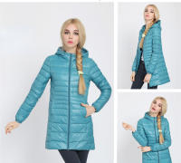 Chaqueta de Plumífero Cálido y Largo para Mujer con Capucha, Bolsa de Almacenamiento Portátil, Abrigo de Moda en Talla Grande - details 5