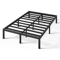 150x190 cm - Altura 36 cm con almacenamiento debajo de la cama - Estructura de cama de plataforma de metal con soporte de listones de acero - Negro - details 9