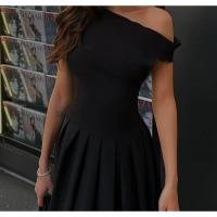 BUNO-Vestido plisado verde elegante para mujer, vestidos largos de retazos de manga corta con cuello redondo a la moda, ropa de calle informal para oficina para mujer 2025. - details 18
