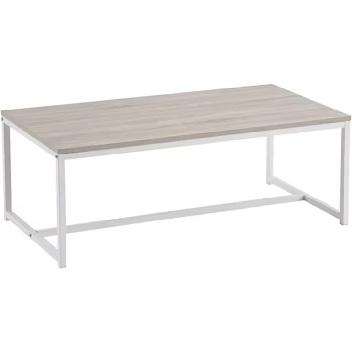 Comedor Sala de Estar Balcón Oficina |   Sofá bajo |   Madera y Acero |   100x36x50cm |   Elevable Natural y Negro - 1