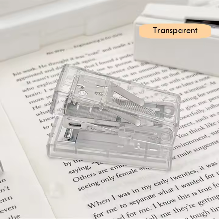 Mini grapadora portátil, máquina de encuadernación de papel de Color, incluye 1000 grapas, papelería de moda, suministros de oficina - 1