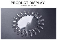 Tablero de Práctica de Pincelado de Uñas KADS 1pc con 20 Tips y Counterpoint Plástico Gel Esmalte Plato Negro Natural y Transparente - details 3