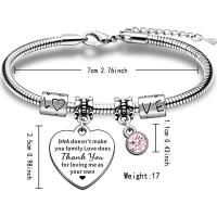 Pulsera de acero inoxidable, pulsera con letras de etiquetas, pulsera de accesorios, venta caliente en Italia - details 1