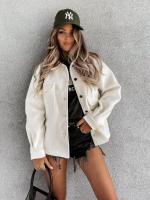 Abrigo de lana de manga larga con un solo pecho para viajeros de color sólido de nueva moda - details 11