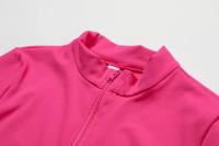 Traje de gimnasio de yoga para mujeres mono deportivo de manga larga con medio cierre sobre todo el cuerpo ropa de fitness para entrenamiento - details 30