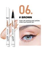 HANDAIYAN Delineador de ojos líquido brillante nacarado de color, pigmento de sombra de ojos metálico, cejas, resistente al agua, arte de labios para fiesta - details 9