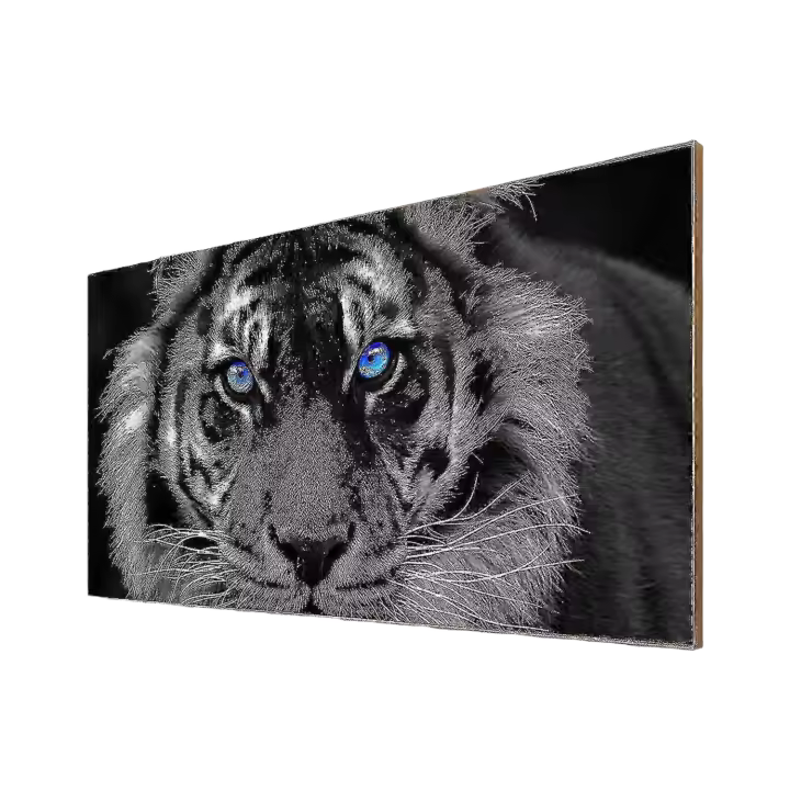 Ojos azules tigre cuadro sobre lienzo para pared tigres blancos y negros Canva - 1