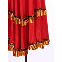 Faldas Flamenco española mujer, falda larga con volantes grandes, tre salón latino para danza del vientre, actuación de 360 - details 42