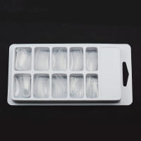 Molde de Uñas de Acrílico 100Pcs con Escala Herramientas de Uñas Falsas Cubierta Completa Franja Artística para Esmalte de Uñas Gel - details 1