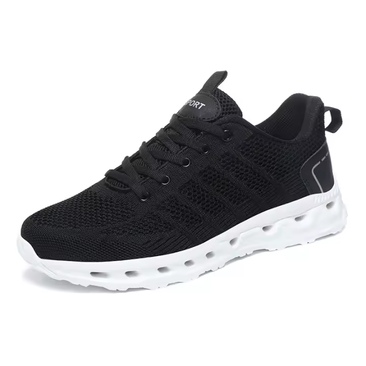 Zapatillas de moda para hombre Flyweave Mesh Sneakers Suela suave Transpirable Zapatos casuales al aire libre - 1