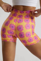Nueva transfronteriza de Europa y Estados Unidos de la moda de dibujos animados de impresión pantalones cortos de cintura alta de elevación de la cadera de deportes fitness running yoga pantalones de tres cuartos femeninos - details 2