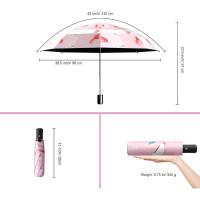 Paraguas plegables de verano a prueba de viento, impermeables, anti UV para mujeres y hombres automáticos - details 1