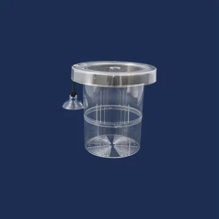 Caja para incubar flotante con ventosa, incubadora de pecera de plástico desmontable, caja de cría semitransparente para cachorros - 1