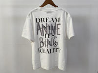 04 Camiseta de manga corta para mujer, color blanco roto, con estampado de sombra de letras clásicas delanteras y traseras, novedad de verano - details 12