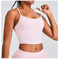 Chaleco de yoga crop top sujetador incorporado moda ropa deportiva transpirable - details 0