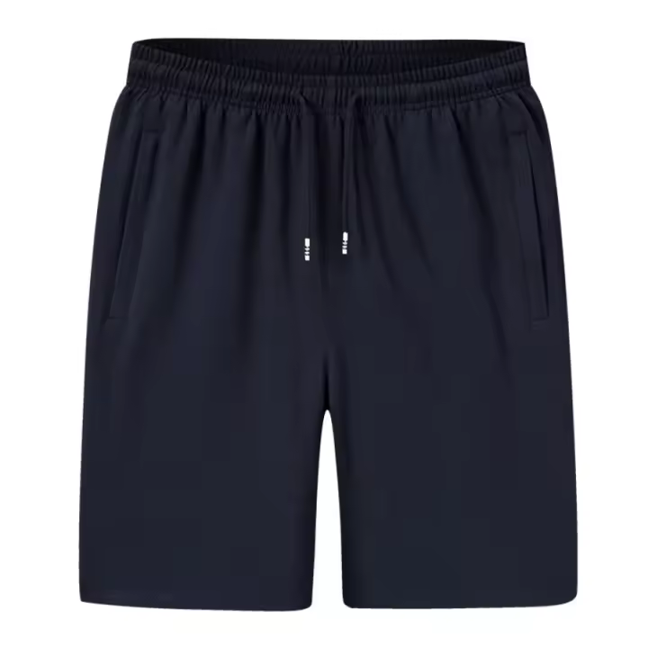 Pantalones cortos de verano para hombre, pantalones de cinco puntos, pantalones sueltos de talla grande de punto de puro algodón, pantalones medios finos transpirables, pantalones grandes para hombre - 1